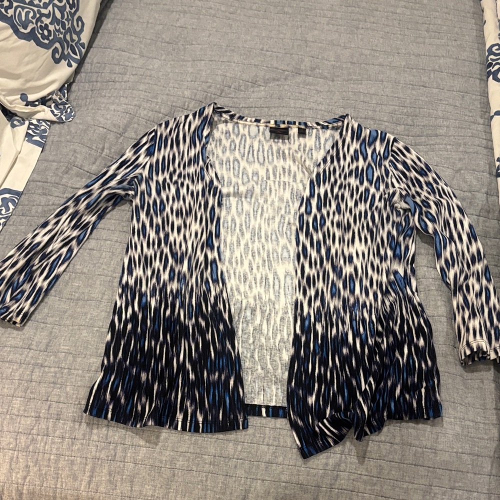 💙 Rafaella Gradient Ikat Jacket – Size L